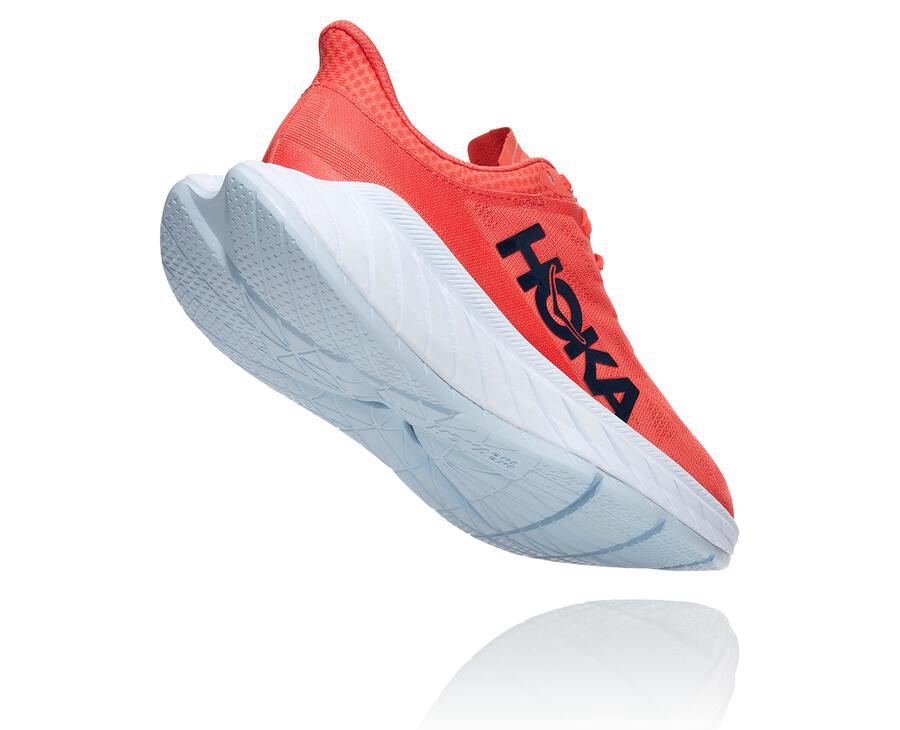 Hoka One One Koşu Ayakkabısı Kadın Kırmızı/Beyaz - Carbon X 2 - DB1935428